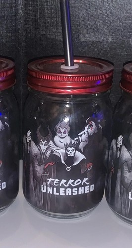 Disney villians mason jar - disney,