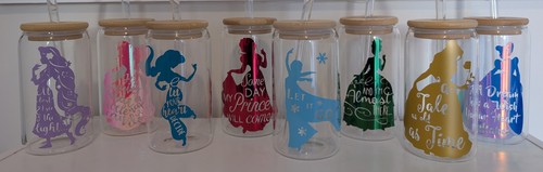 Disney princess 500ml - princess, glass