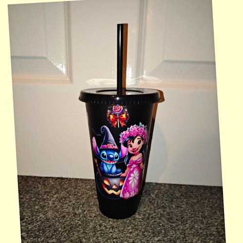 Black plastic disney stitch - black,