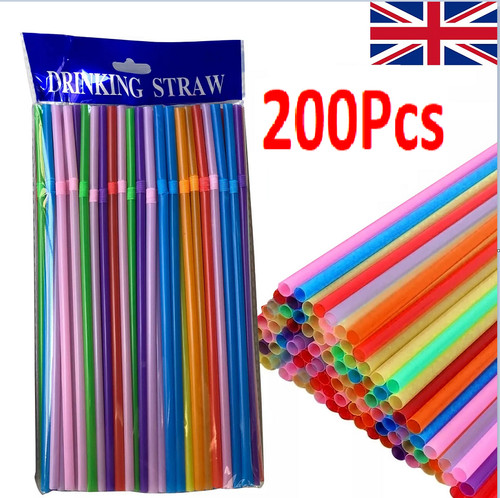 200 straws flexible bendy - 200,
