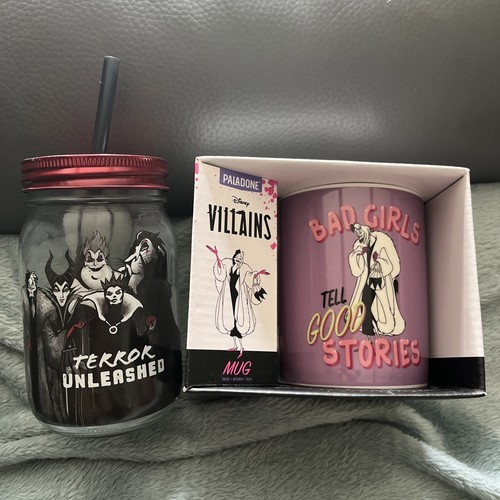 Disney villians glass mason - disney,