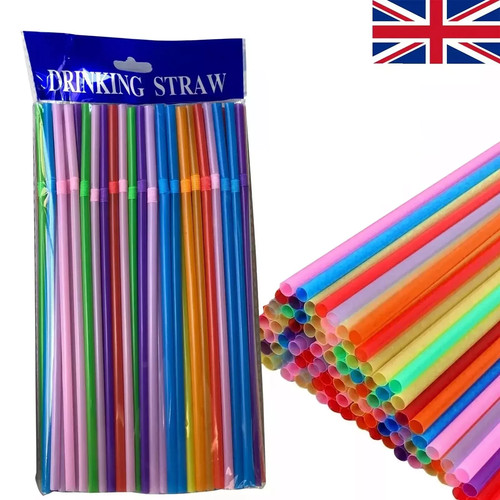 100 straws flexible bendy - flexible,