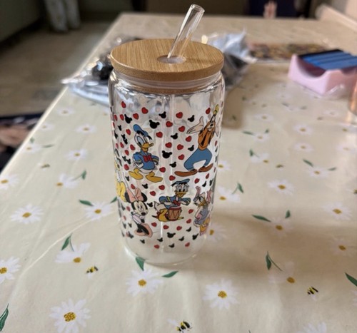 Disney inspired glass tumblr - disney,